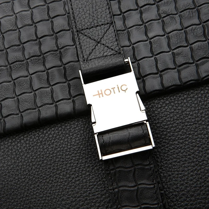 Hotiç 04CAH289020A100 GENUINE Leather Black Men's Backpack