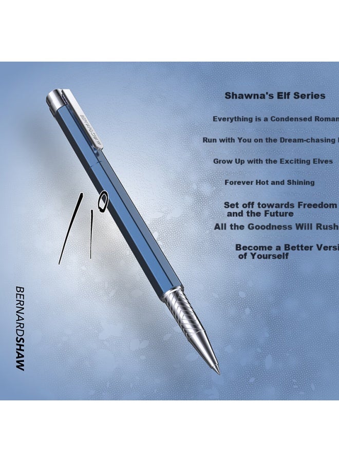 Bernard Shaw Fairy Series Cape Misty Blue Ballpoint Pen + Premium Refill Gift Box Set, Signature Pen - Image 1
