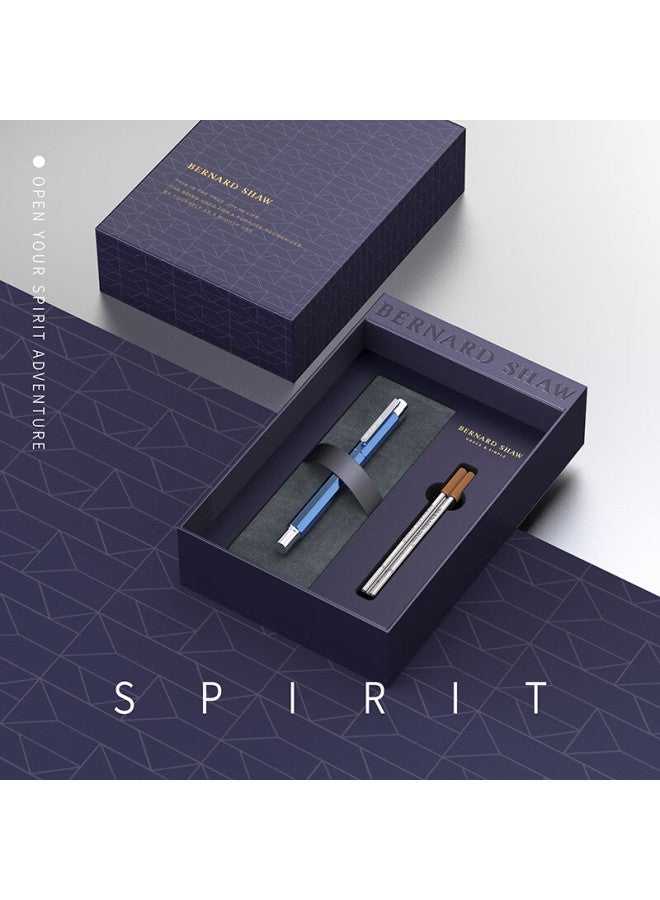 Bernard Shaw Fairy Series Cape Misty Blue Ballpoint Pen + Premium Refill Gift Box Set, Signature Pen - Image 3