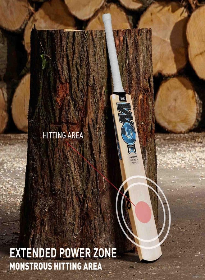 جنرال موتورز مضرب كريكيت GM Diamond Contender من خشب الصفصاف الكشميري للكرة الجلدية | المقاس 5 | خفيف الوزن | غطاء مجاني | - Image 3