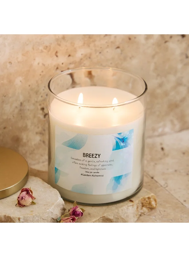 Home Box Aure Breezy Fragrance Jar Candle with Metal Lid - 510 g