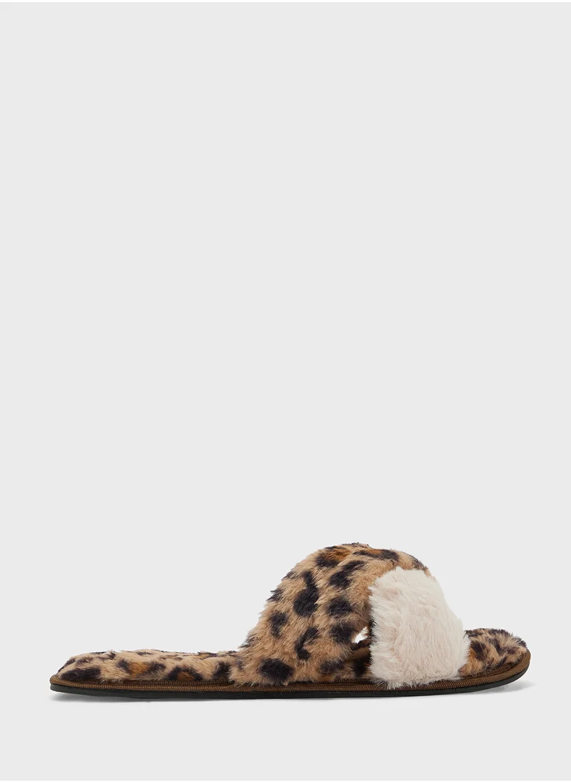 جينجر Crossover Color Block Bedroom Slipper