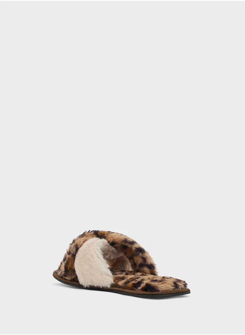 جينجر Crossover Color Block Bedroom Slipper