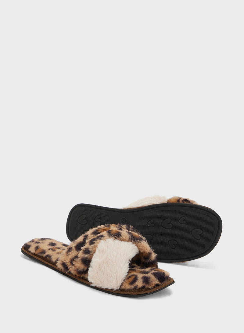 Ginger Crossover Color Block Bedroom Slipper  - Image 3