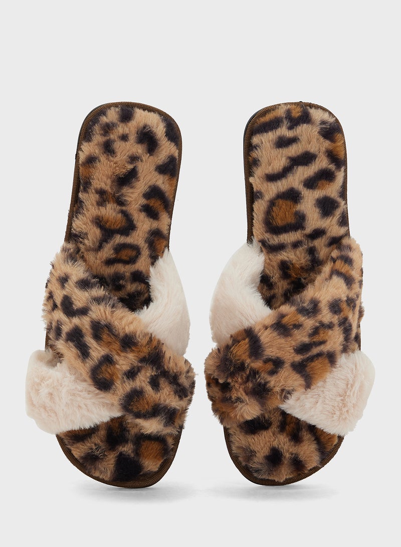 Ginger Crossover Color Block Bedroom Slipper  - Image 4