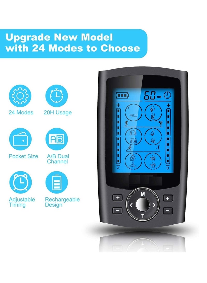 جهاز محفز العضلات العشرية 36 وضعًا جهاز EMS كهربائي للتدليك وتحفيز الجسم والعلاج الرقمي وجهاز إنقاص الوزن الكهربائي - Image 4