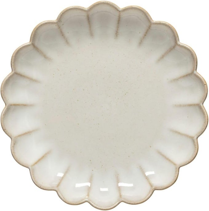 CERAMIC STONEWARE 9 SALAD DESSERT PLATE MARRAKESH COLLECTION SABLE BLANC MICROWAVE DISHWASHER SAFE DINNERWARE FOOD SAFE GLAZING RESTAURANT QUALITY DINNERWARE