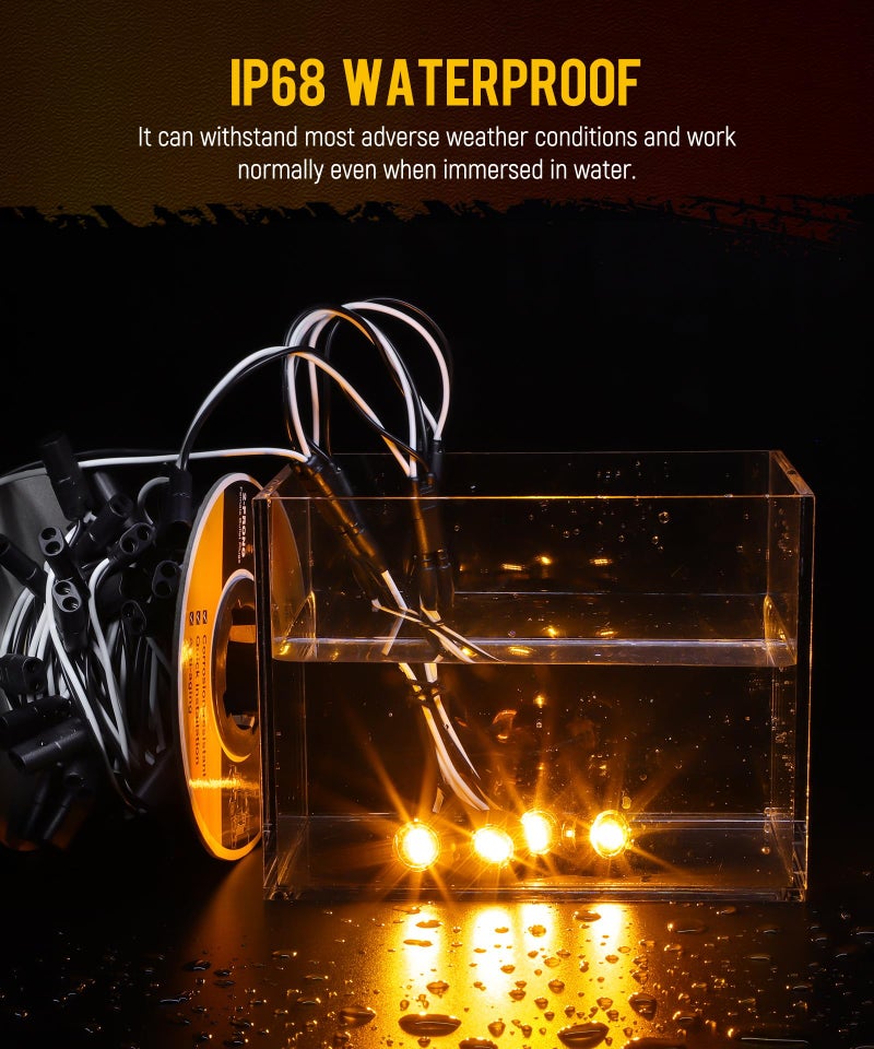 Partsam 20 Pcs 3/4" Amber Side Marker Lights with Connector Plug + 2 Pin Continuous Wire Harness Roll, Plug and Play Installation for Trailers, Trucks, Vans, RVs, ATVs, Buses - Image 5