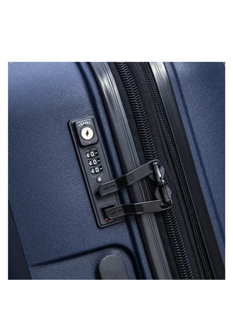 DELSEY Paris Belmont+ 83cm Hardcase 4 Double Wheel Expandable Check In Luggage Trolley Blue