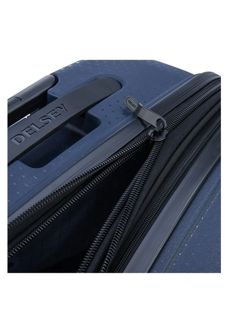 DELSEY Paris Belmont+ 83cm Hardcase 4 Double Wheel Expandable Check In Luggage Trolley Blue
