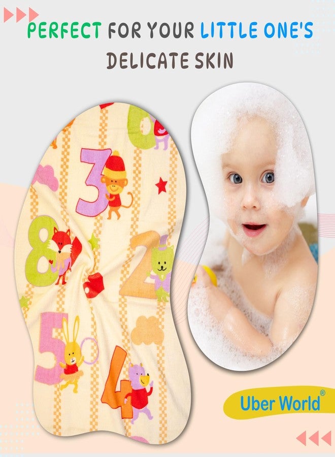 Uber World Cotton Terry Bath Towel for Kids |Women Bath Towel|Towels for Bath|Towel for Girls |Women Cotton Bath Towels | Ideal for Bath, Travel, Gym, Beach, Pool, and Yoga | Genie | Yellow (1) - Image 4