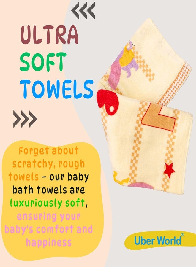 Uber World Cotton Terry Bath Towel for Kids |Women Bath Towel|Towels for Bath|Towel for Girls |Women Cotton Bath Towels | Ideal for Bath, Travel, Gym, Beach, Pool, and Yoga | Genie | Yellow (1) - Image 2