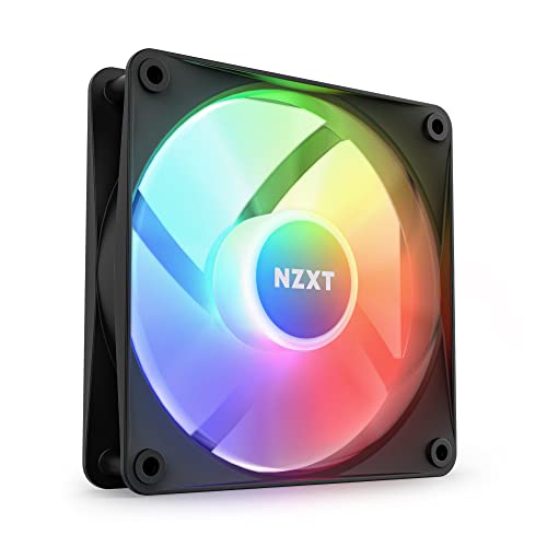 NZXT F120 RGB Core - 120mm Hub Mounted RGB Fan - 8 Individually Controllable LEDs - Semi Transparent Fan Blades - Hydrodynamic Bearing - PWM Control - CAM Software - Black - Image 1