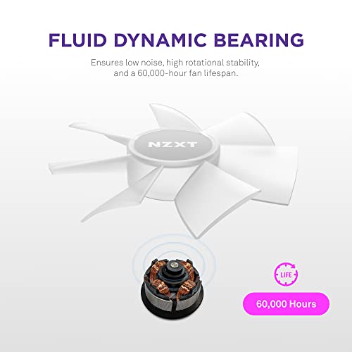 NZXT F120 RGB Core - 120mm Hub Mounted RGB Fan - 8 Individually Controllable LEDs - Semi Transparent Fan Blades - Hydrodynamic Bearing - PWM Control - CAM Software - Black - Image 4