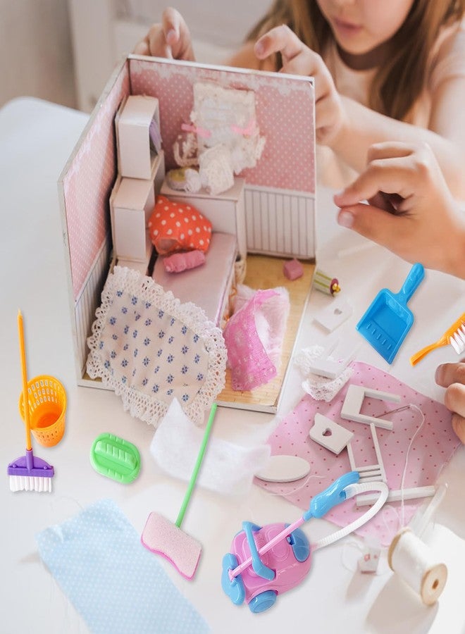 Baaxxango 25 Pieces Miniature Doll Housework Cleaning Supplies,Mini Dollhouse Accessories Tools Mop Dustpan,Brush,Broom,Bucket,Dollhouse Furniture Decoration Accessories for Dolls Pretend Play,Random Color - Image 5