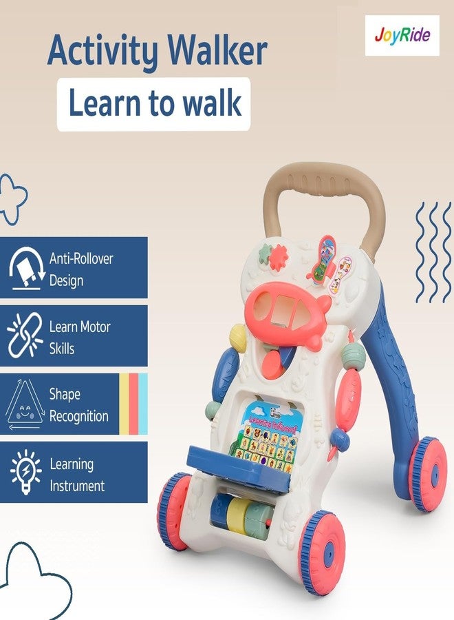 JoyRide Step ‘n’ Play Push Walker for Kids|Activity Walker with Music for Toddlers| Multi Activity Toy|Interactive Learning Toy for 6 to 36 Months Girls/Boys (White) - Image 3