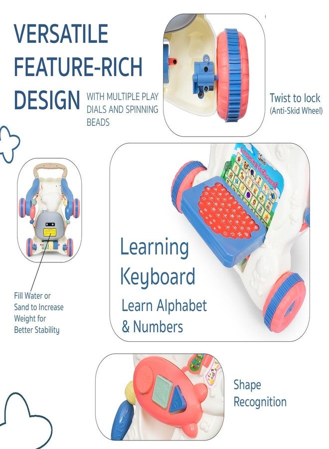 JoyRide Step ‘n’ Play Push Walker for Kids|Activity Walker with Music for Toddlers| Multi Activity Toy|Interactive Learning Toy for 6 to 36 Months Girls/Boys (White) - Image 5