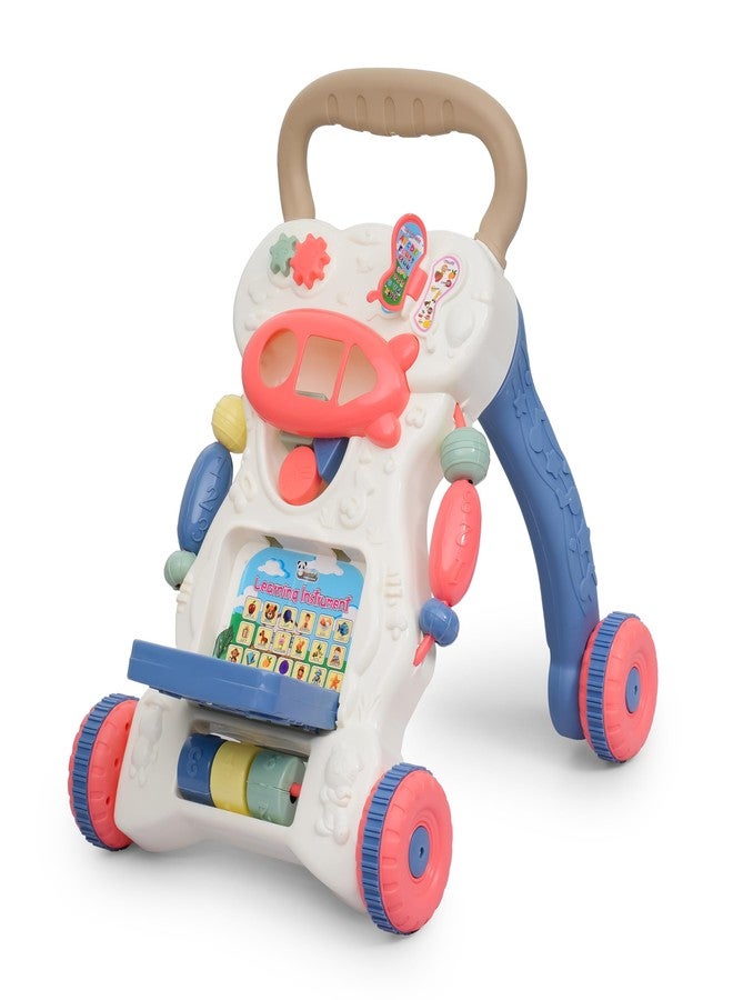 JoyRide Step ‘n’ Play Push Walker for Kids|Activity Walker with Music for Toddlers| Multi Activity Toy|Interactive Learning Toy for 6 to 36 Months Girls/Boys (White) - Image 1