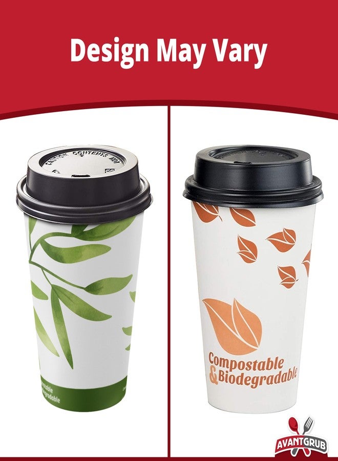 أفانت جراب أكواب قهوة ورقية قابلة للتحلل الحيوي سعة 12 أونصة، عبوة من 100 كوب من أفانت جروب. طقم أكواب متوسطة الحجم، مبطنة بمادة PLA، للاستخدام مرة واحدة، للمشروبات الساخنة والباردة، مناسب للمقاهي والمتاجر والأكشاك وأكشاك بيع الطعام والمكاتب. - Image 2