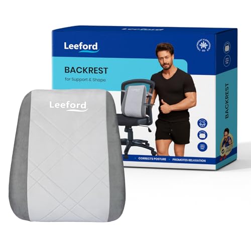 Leeford Back Support for Office Chair, Home, Chair, Car | Car Seat Back Support for Lower Back Pain | Easy Lumbar Support Pillow | Soft, Breathable & Comfortable - Image 2