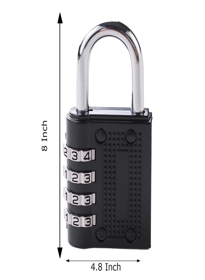 Kevim 4 Digit Combination Padlock|Keyless Luggage Lock Secure Your belongings with Confidence (Black) - Image 3