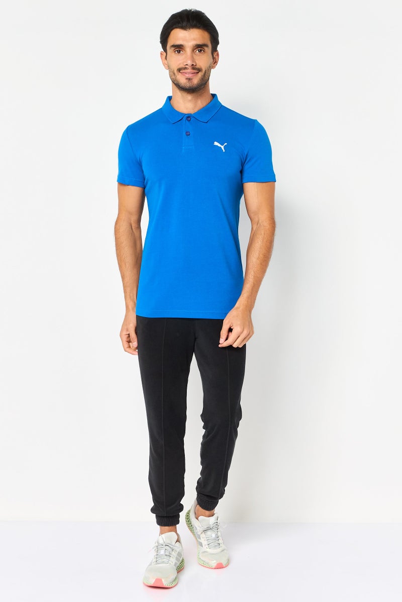 PUMA Men Slim Fit Short Sleeve Embroidered Logo Outdoor Polo Shirt, Blue - Image 2