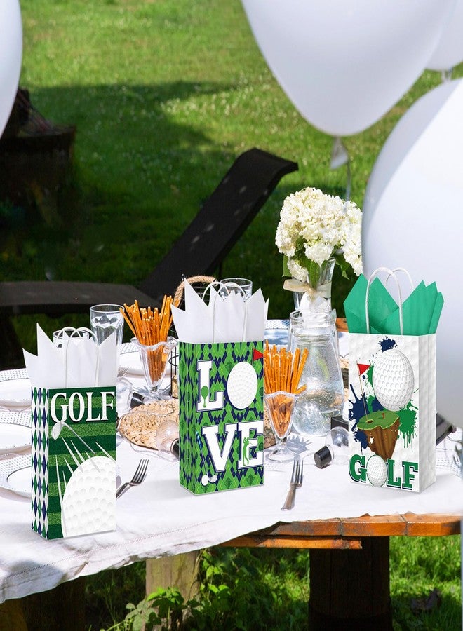 Aoriher 24 Pcs Golf Party Favor Bags with Tissue Paper Golf Goodie Gift Bags Golf Candy Treats Snack Bags with Handle for Birthday Party Supplies Decorations - Image 5