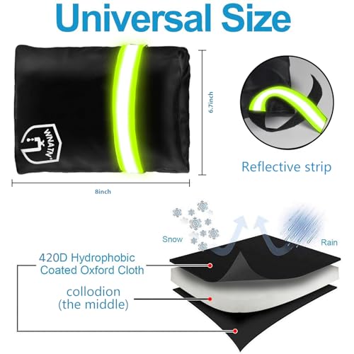 WNATN Outdoor Faucet Cover Socks for Winter Freeze Protection,Spigot Covers Winter Insulated 7.8" H x 6.2" W,Hose bib Covers for Winter,Set of 3(Black) - Image 3