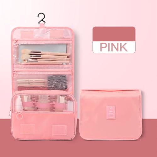 SPRQCART Travel Toiletry Pouch – Women’s Washbag for Skincare, Makeup -Pink - Image 2