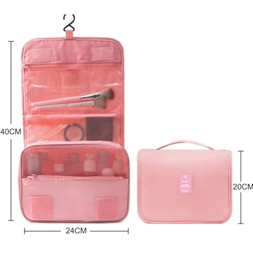 SPRQCART Travel Toiletry Pouch – Women’s Washbag for Skincare, Makeup -Pink - Image 4
