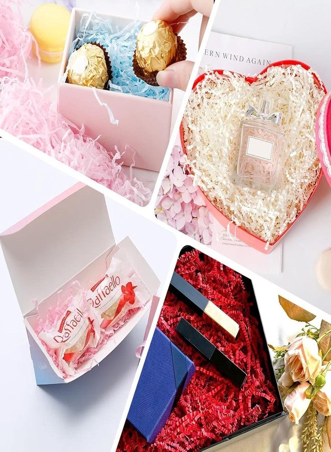 DOTUHAO 8 OZ Crinkle Cut Paper Shred, Red Color Crinkle Paper, Gift Basket & Box Filler for Wrapping, Basket Filling with Birthdays, Weddings (Red, 8 OZ - Image 3