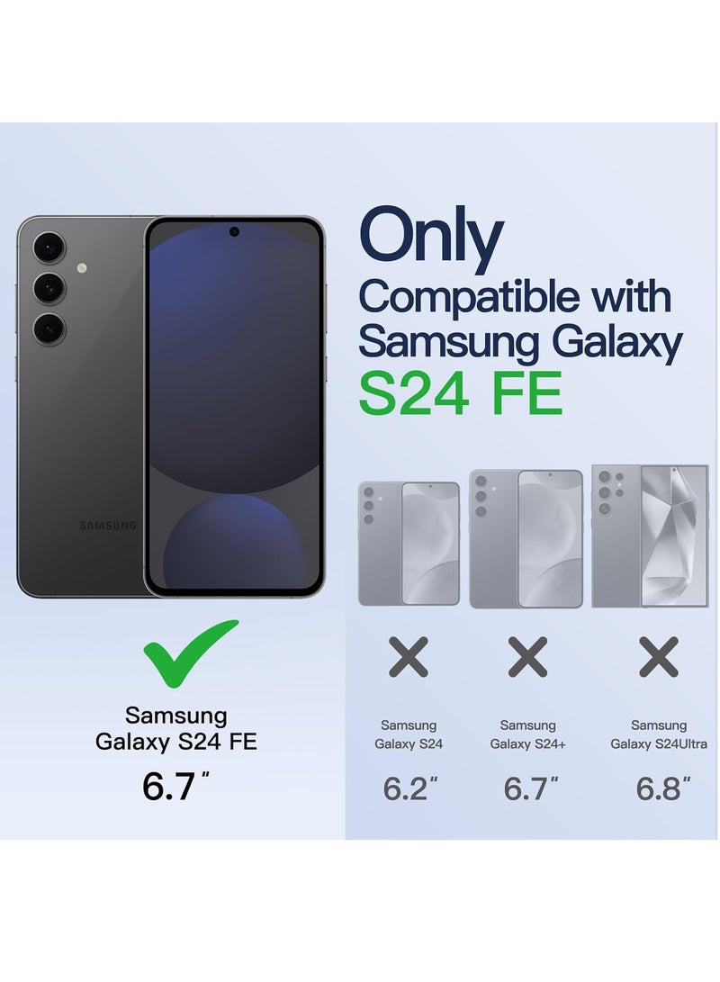 BORTONY Samsung Galaxy S24 FE Magnetic Case Cover Full Camera Lens Protection Compatible with MagSafe Wireless Charging Shockproof Electroplated TPU Phone Cover - Image 2