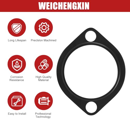 YOSOPP Harley Gasket & Chrome Flange Kit with Nuts、Clips & Washers - Compatible with Big Twin Sportster 883 1200 XL883 XL1200. Dyna FXD FXDWG, FLST FLT FXR, Softail Touring Bobber Chopper 200 (Black） - Image 5