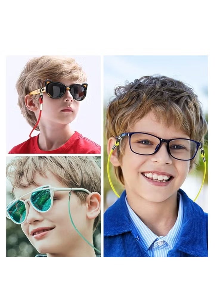 8PCS Kids Glasses Strap Unicorn Rainbow Adjuster Stretchy Eyeglass Strap for Girls Boys, Multicolor, Large - Image 2