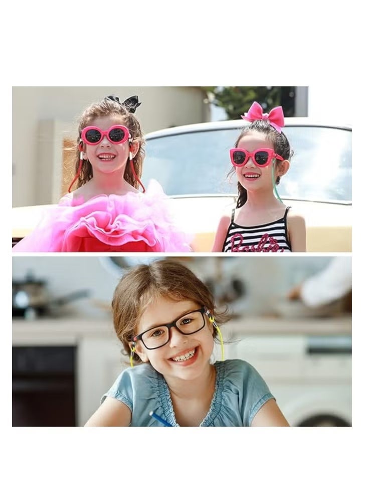 8PCS Kids Glasses Strap Unicorn Rainbow Adjuster Stretchy Eyeglass Strap for Girls Boys, Multicolor, Large - Image 5