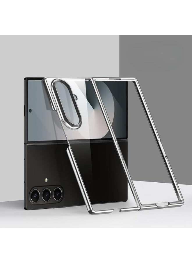 general Electroplated Phone Case Compatible with Samsung Galaxy Z Fold 7 5G, Folding Transparent Anti Drop Ultra-Thin Business Protective Cover for Z Fold7 - Image 1