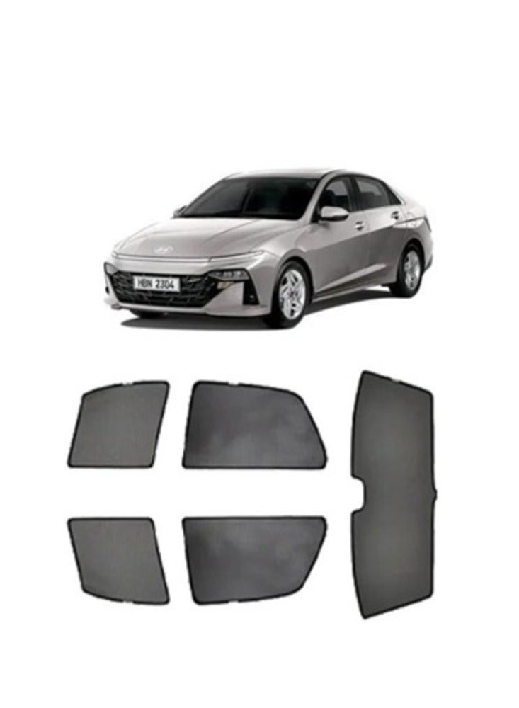 Window Sun Shade Compatible with Hyundai Accent 2024 and 2025 Black Mesh Design for Sun Protection and Enhanced Privacy - Image 1