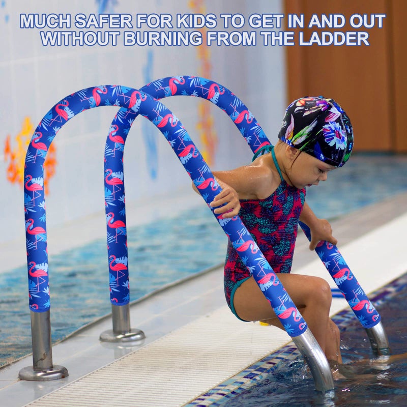 Junkin Pool Handrail Cover Swimming Pool Hand Rail Cover Slip Resistant Railing Blue Rail Grip for Swimming Hand Railing(6 ft) - Image 3
