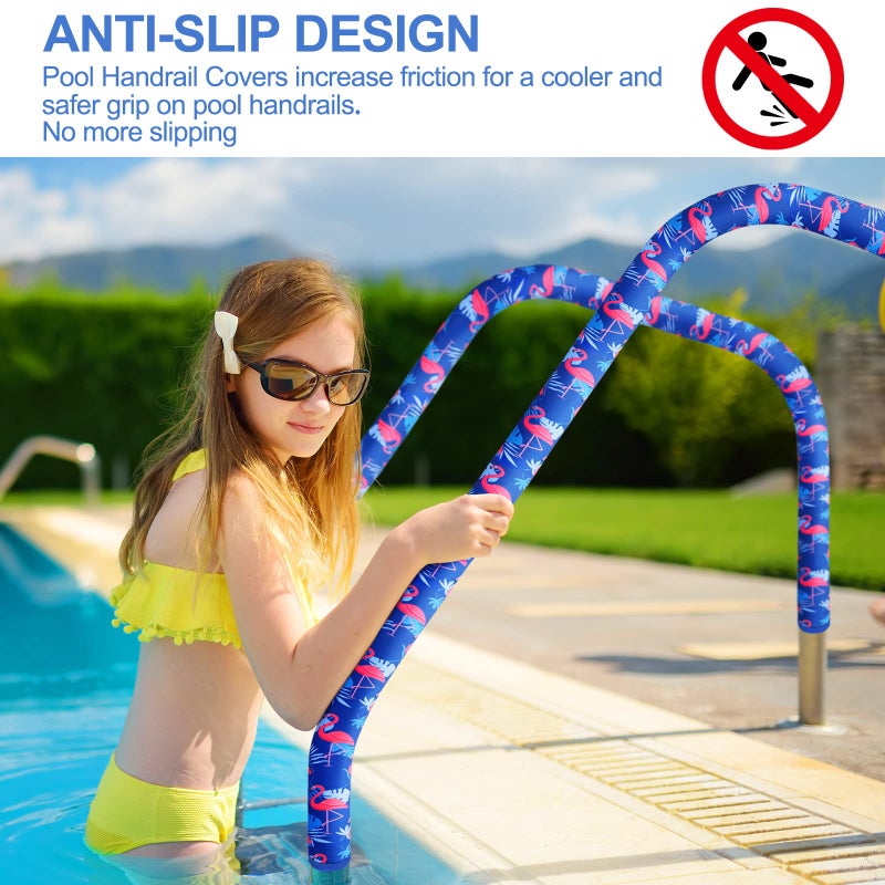 Junkin Pool Handrail Cover Swimming Pool Hand Rail Cover Slip Resistant Railing Blue Rail Grip for Swimming Hand Railing(6 ft) - Image 5