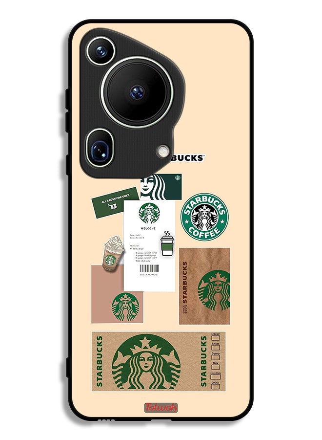 Tolwak Huawei Pura 70 Ultra Protective Case Cover Coffee Sticker - Image 1