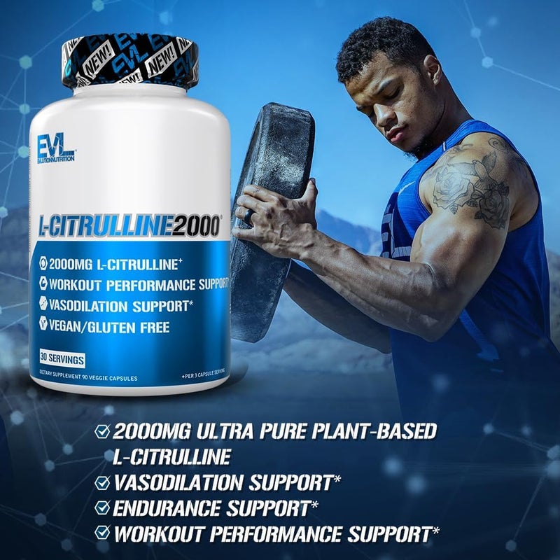 Evlution LCitrulline2000 Nitric Oxide Supplement for Men Nutrition High Strength L Citrulline Capsules for Enhanced Muscle Strength Recovery and Intense Pumps  Plant Based Nitric Oxide Booster - Image 4