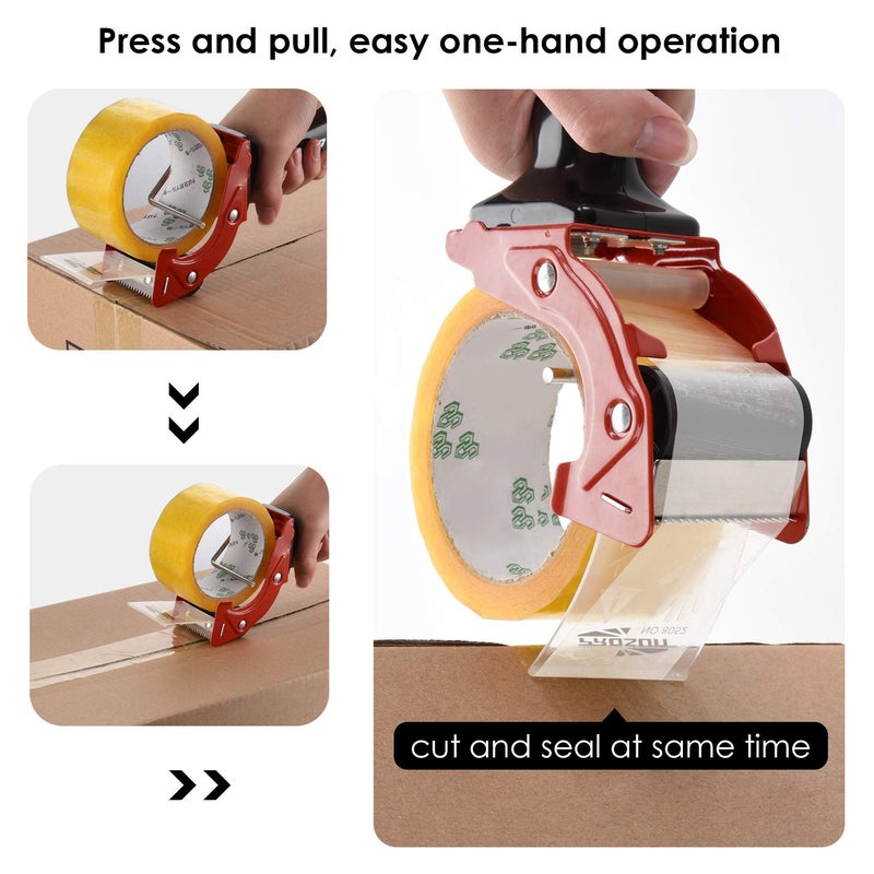 PROSUN Fast Reload 2 Inch Tape Gun Dispenser Packing Packaging Sealing Cutter TG01 (Red) - Image 4