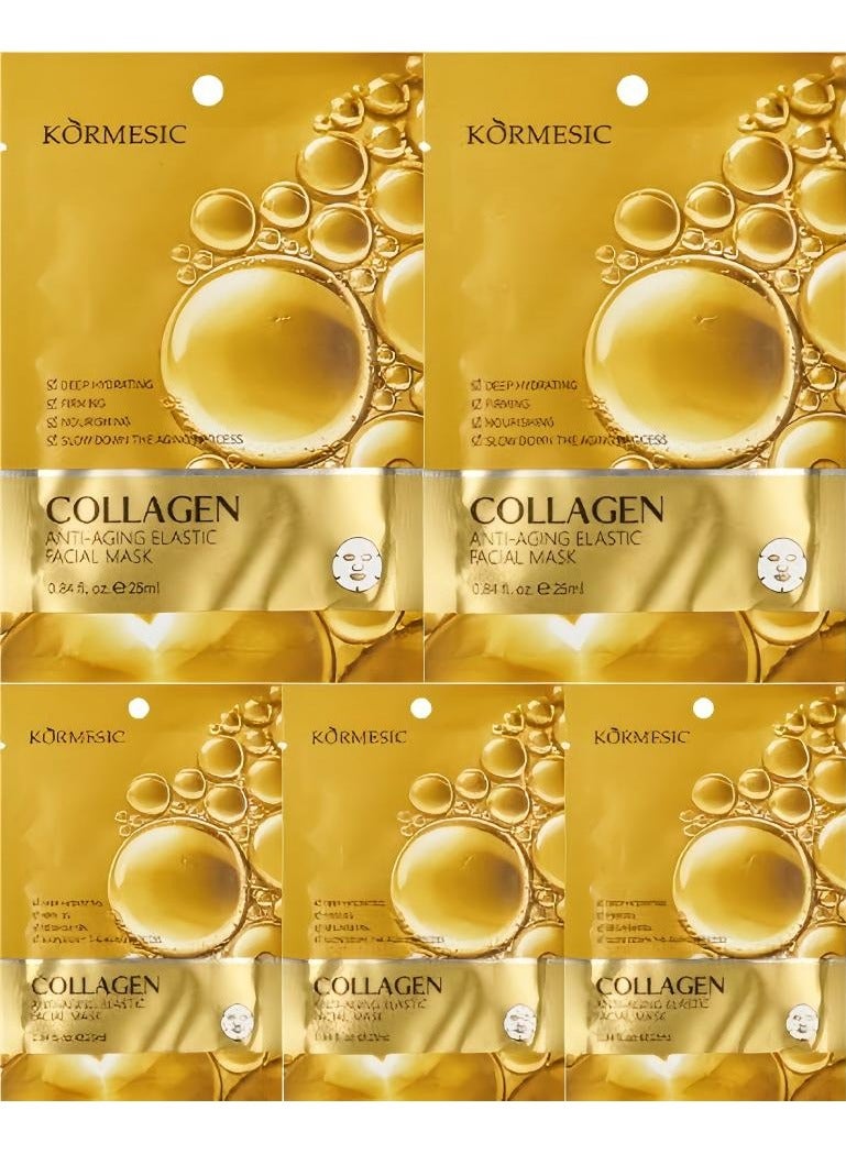 Kormesic قناع ترطيب وترطيب الكولاجين 25 مل-5 حزم - Image 1