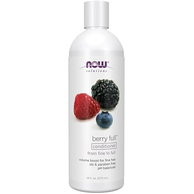 now SOLUTIONS, BERRY FULLÂ„¢, VOLUME BOOST CONDITIONER FOR FINE HAIR WITH BIOTIN, PH BALANCED, 16-OUNCE - Image 1