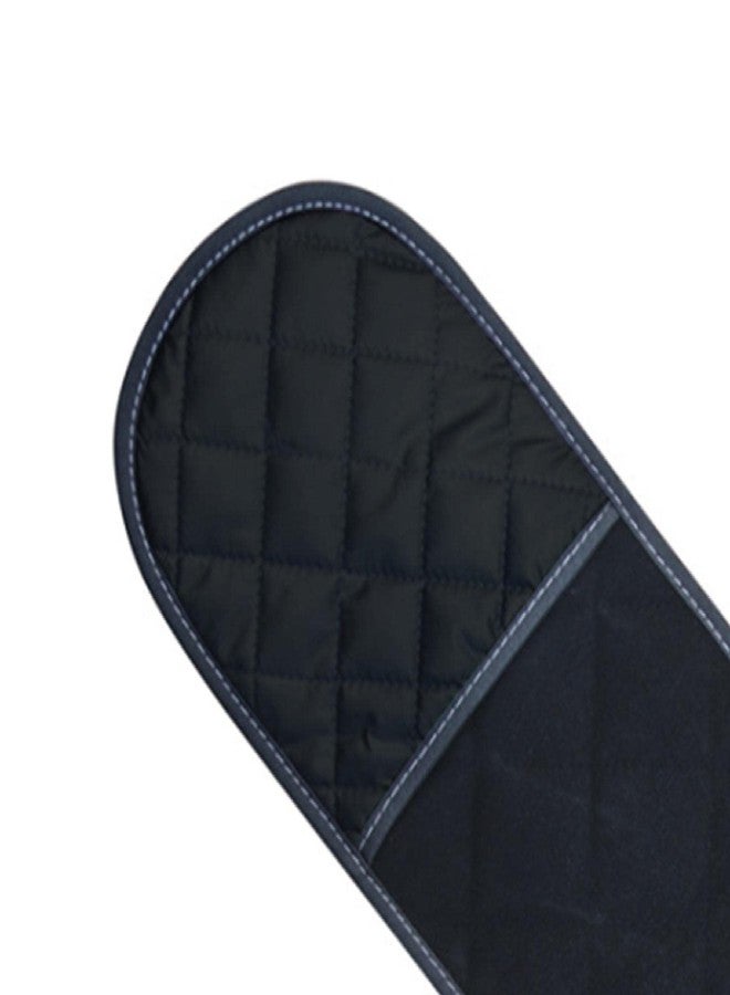 SEIWEI Double Oven Gloves - Thick Cotton Mitts with Double Insulation for Kitchen Protection - Black - Image 3