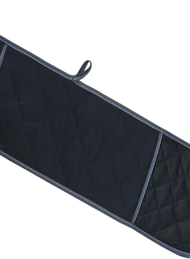 SEIWEI Double Oven Gloves - Thick Cotton Mitts with Double Insulation for Kitchen Protection - Black - Image 4