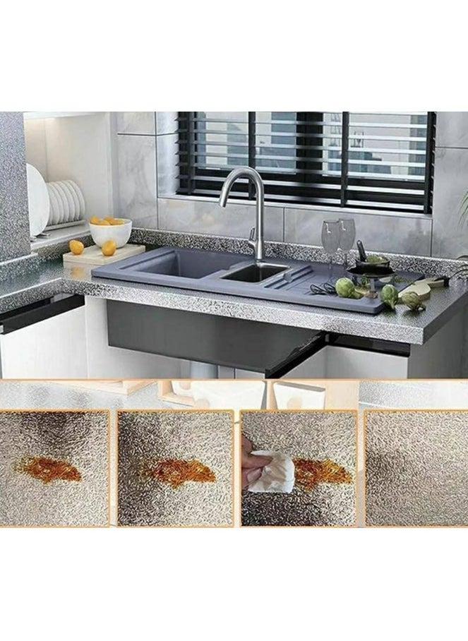 Spaceshoop - silver foil sticker roll  texture  length 5 meters  width 60 cm large size - Image 1