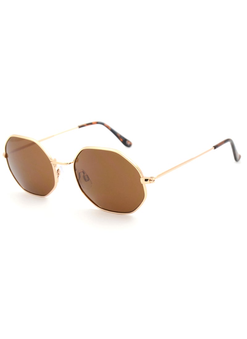 MADEYES Unisex UV Protection Sunglasses EE24M091-5 - Gold/Demi  - Image 1