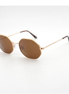 MADEYES Unisex UV Protection Sunglasses EE24M091-5 - Gold/Demi  - Image 2