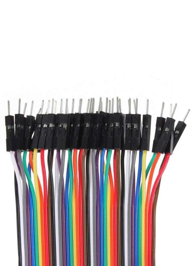DuPont Jumper Wires Set Male To Male 【40 Jumpers per set】 Multicolour 20cm